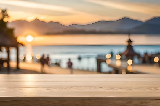 sunset at the pier generated ai