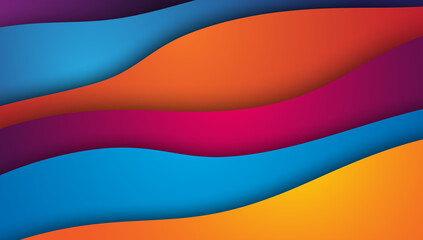 Modern colorful, gradient dynamic geometric abstract background with shadow overlay effect design vector illustration