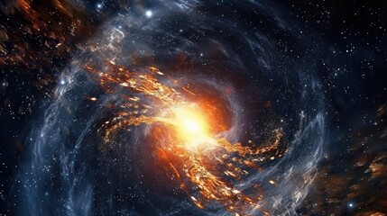 Fototapeta premium An endless galaxy that amazes mortal man. Generative AI Technology 