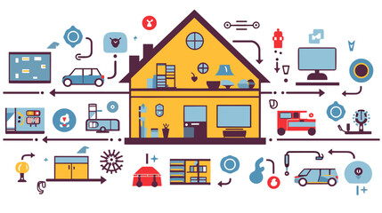 Smart Home Logo Representing the Future of Intelligent Living 