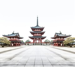 Obraz premium Serene Landscapes: Captivating Japanese Natural Beauty Generative AI