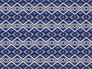 Ethnic abstract ikat art. Seamless pattern in tribal, folk embroidery, and Mexican style. Aztec geometric art ornament print. Design for carpet, wallpaper, clothing, wrapping, fabric, cover, textile.