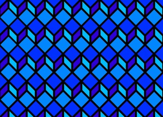 colored cube seamless pattern background and texture wallpaper design backdrop with blue colors