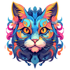 Artistic Cat water color art