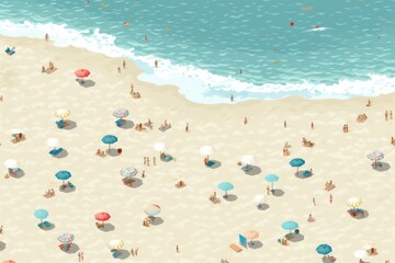 
Sandy Serenity: Beach-Inspired Generative AI Pixel Pattern