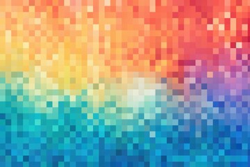 Fototapeta premium Mosaic Marvel: Mesmerizing Generative AI Pixel Pattern Unveiled