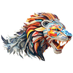 Artistic Lion water color art