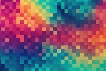 Fototapeta premium Pixelated Mosaic: Intricate Pixel Pattern Generative AI