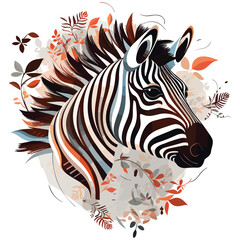 Fototapeta na wymiar Artistic Zebra water color art