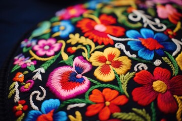 Obraz na płótnie Canvas Mexican Embroidery Generative AI
