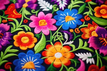 Vibrant Traditions: Mexican Embroidery Generative AI