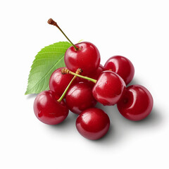 cherries on a white background