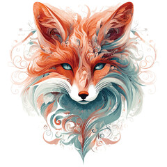 Artistic Fox water color art