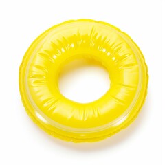 Lemon swimming ring isolated on white