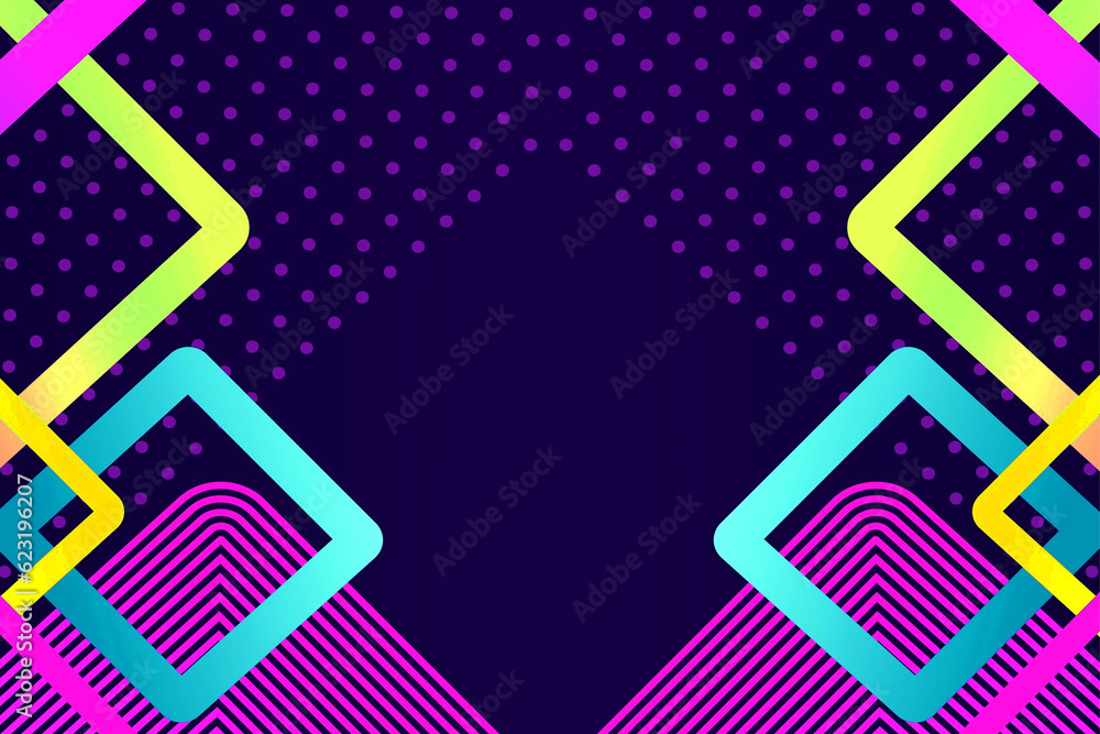 Poster purple background with squares, lines and dots. background of digital technology. design for science