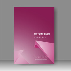 Purple Cover Book modern design. Annual report. Brochure template, catalog. Simple Flyer promotion. magazine. Vector illustration