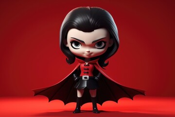 Mesmerizing Immortal: 3D Style Cartoon Vampire Generative AI