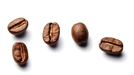 coffee beans isolated on white