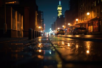 Fototapeta na wymiar night view of the city generative ai