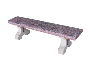 purple concrete bench isolated on transparent