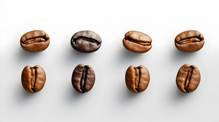 coffee beans isolated on white