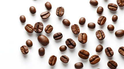 coffee beans isolated on white