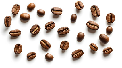 coffee beans isolated on white