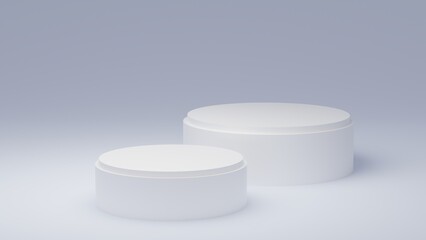 Realistic 3D render of product presentation base. Modern design. Gradient background.
