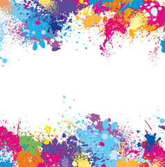 Color background of paint splashes