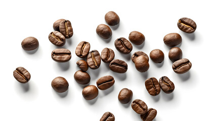 Obraz premium coffee beans isolated on white