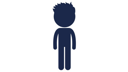 male figure pictogram blue illustration concept