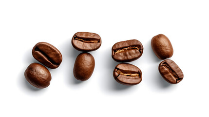 coffee beans isolated on white