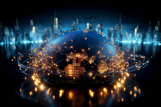 World Wide Web Day celebration. World Wide Web Day template. Generative AI.