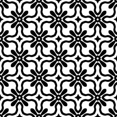 Seamless repeating pattern.  Black and white pattern for web page, textures, card, poster, fabric, textile.