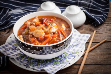 Chinese chicken with vegetables.