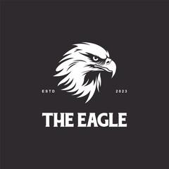 Eagle icon symbol, Hawk emblem logo vector illustration template