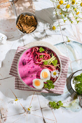 kholodnik Belarusian cold beetroot and soup