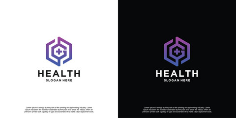 Modern Hexagon Health Logo Design