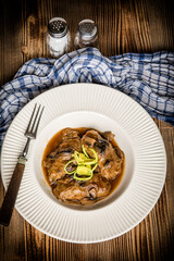 Stuffed cabbage with meat and rice.