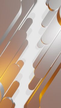 Vertical video golden and silver gradient elegant rounded lines animation