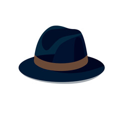 Flat vector men's and women's hats. Stylish men's and women's hats.