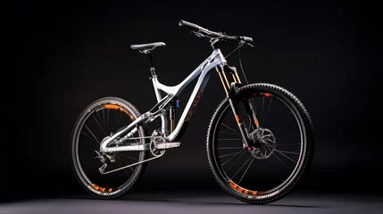 Foto op Plexiglas Fiets bicycle on a black background