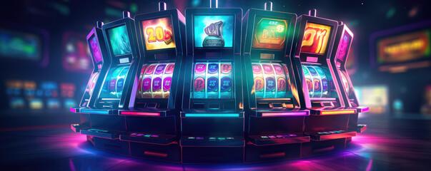 Casino Slot Machine, wide banner