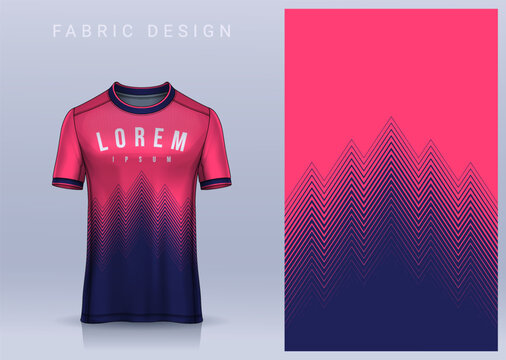 Fabric textile design for Sport t-shirt, Soccer jersey mockup for football club. uniform front view.	