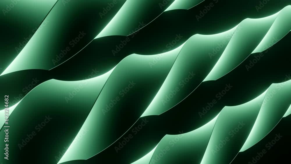 Poster background with moving metal spirals. design. swirling lines move in space. spirals move in 3d space