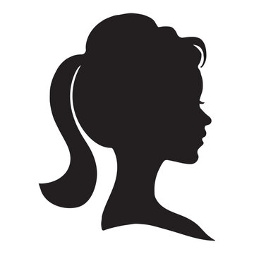 recommend clip art: African American Side Silhouette with Curly Hair and Beautiful Face