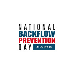 national backflow prevention day - obrazy, fototapety, plakaty