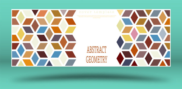 Abstract color geometric design. Layout for the design of the cover, banner, poster, postcard and corporate design. The idea of interior and decorative creativity