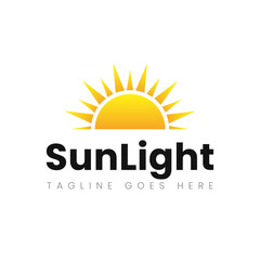 Sun logo design and sun vector icon design template