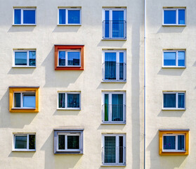 Fototapeta na wymiar typical appartment house in austria